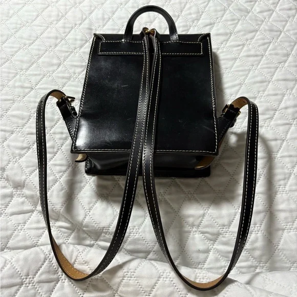 Dooney and Bourke Saffiano Black Leather Backpack - Picture 9 of 16